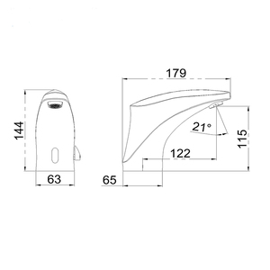 HY-187A ก๊อกน้ำอัจฉริยะดีไซน์ทันสมัยก๊อกน้ำเย็นแบบไม่ต้องสัมผัสวัสดุทองเหลืองสำหรับรับประทานอาหาร - Product Image 2
