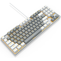 Teclado mecánico compacto de 89 teclas TKL, para videojuegos, LED intercambiable, para ordenador portátil y PC