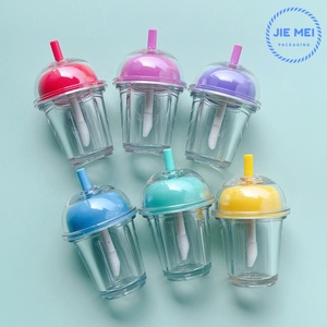 JIE MEI stok yeni stok güzel içme şişesi 5ML pembe mor sarı yeşil dudak parlatıcı kutusu özel Logo çocuklar Lipgloss tüp - Product Image 2