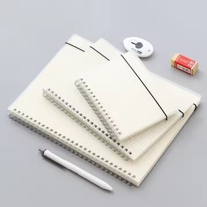 Stampa personalizzata bianco PVC copertina in plastica vuota a <span class=keywords><strong>spirale</strong></span> Notebook <span class=keywords><strong>con</strong></span> copertina trasparente per studenti ufficio cancelleria - Product Image 5