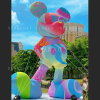 Modèle gonflable de publicité de dessin animé gonflable Mickey Mouse pour la publicité ou la décoration de vacances