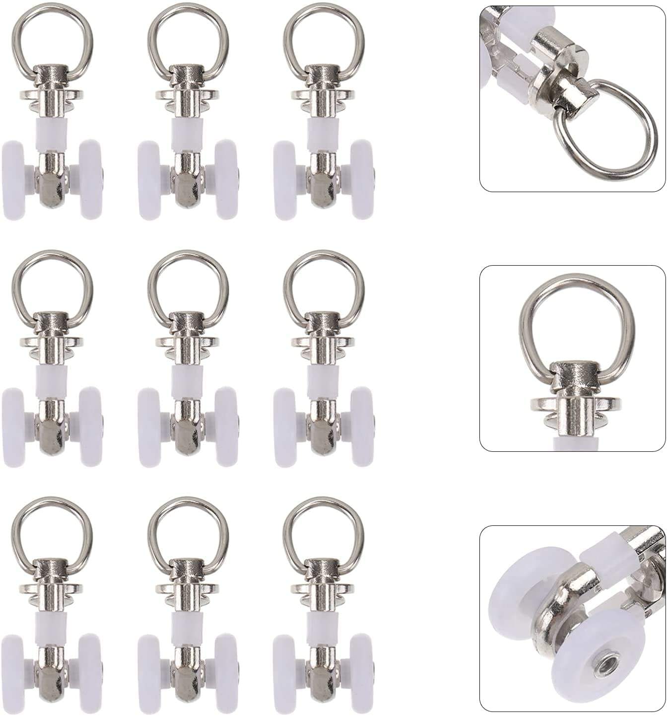 PRETYZOOM 50 Ganci Per Tende Heavy Duty - Rulli Scorrevoli Per Binari Da Soffitto, Bianchi - Foto 6