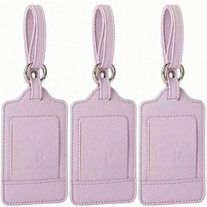ชุดแท็กติดกระเป๋าหนังแท้กันขโมยและซองใส่พาสปอร์ต RFID ลายตัวอักษร พร้อมจำหน่าย อุปกรณ์เสริมสำหรับการเดินทาง - Product Image 6