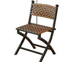 Chaises et tables pliantes en rotin tressé pour balcon – Chaise moderne minimaliste d'extérieur pliable, respirante, portable et confortable pour événements