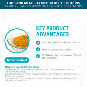 ผงเคอร์คูมินสกัดจากน้ำมาตรฐานสำหรับผลิตภัณฑ์ดูแลข้อต่อและสุขภาพช่วงวัยใหม่ - Product Image 2
