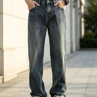 Jeans évasés rétro américains de couleur claire, choix polyvalent, streetwear, personnalisables