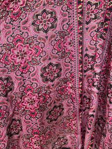 Robe longue bohème en mousseline de soie tissée à motif floral, col en V, coupe trapèze, sans manches, avec lien à nouer sur le devant, taille naturelle, idéale pour les vacances, qualité supérieure - Product Image 6