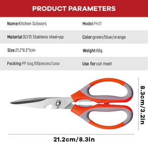 <span class=keywords><strong>Ciseaux</strong></span> de <span class=keywords><strong>cuisine</strong></span> multifonctionnels robustes en acier inoxydable, <span class=keywords><strong>ciseaux</strong></span> à poulet durables pour couper la viande, casse-noix, ouvre-bouteille - Product Image 3
