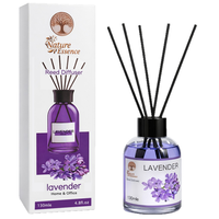 Diffuseur en verre élégant et luxueux de 130 ml, diffuseur d'huile de rotin, aromathérapie, parfum d'ambiance longue durée sans sulfate, coffret cadeau