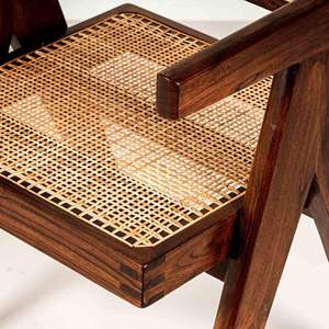 Chaise de salle à manger rustique en bois artisanal avec finition grain de bois naturel pour une décoration de salle à manger de luxe et un mobilier de café contemporain - Product Image 6