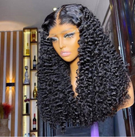 Peluca con malla frontal de cabello humano largo Hd 5x5 Proveedor de ondas rizadas profundas Peluca frontal de encaje virgen indio crudo para mujeres negras