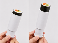 Tubes à sushi cylindriques transparents réutilisables avec couvercles sécurisés pour emballages créatifs à emporter