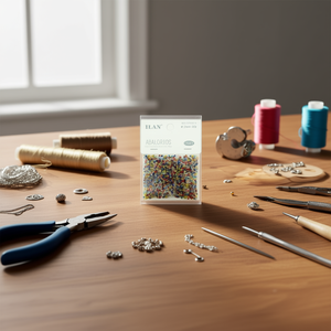 Perline Ilan Abalorios 2 mm 50 g Argento per Creazione di Gioielli e Artigianato - Product Image 3