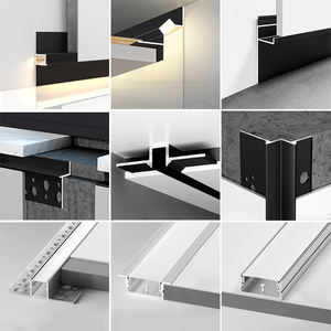 Profilé d'<span class=keywords><strong>angle</strong></span> en aluminium anodisé de qualité supérieure pour éclairage LED <span class=keywords><strong>à</strong></span> <span class=keywords><strong>joint</strong></span> invisible, idéal pour les projets d'éclairage d'hôtels, bureaux et villas - Product Image 6