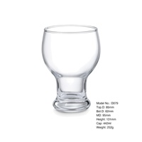 OEM 442ml Tasse transparente sans pied et sans couvercle, style Instagram, à large ouverture, pour boissons froides, petit-déjeuner, thé au lait, vin