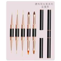 Set kuas kuku akrilik profesional Set kuas kuku gambar lukisan profesional Gel pembentuk pena lukis seni kuku desain pabrikan