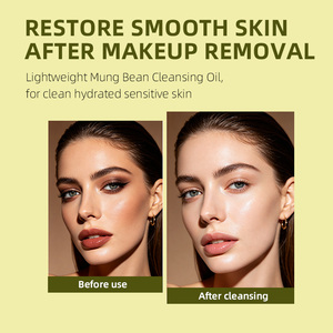 <span class=keywords><strong>Limpiador</strong></span> <span class=keywords><strong>Facial</strong></span> Vegano OEM ODM de Doble Acción para Poros Profundos, Eliminador de Puntos Negros y Maquillaje, <span class=keywords><strong>Aceite</strong></span> <span class=keywords><strong>Limpiador</strong></span> Hidratante de Frijol Mungo para Piel Sensible - Product Image 4
