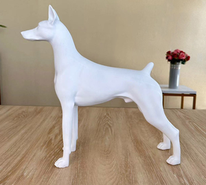 Escultura de simulación de perro <span class=keywords><strong>Doberman</strong></span> de resina grande para el hogar, sala de estar, Villa, puerta de jardín, patio, decoración de suelo - Product Image 6