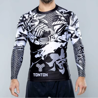 Tontons Factory – Nouvelle protection solaire UPF50+ personnalisée à manches courtes pour le surf, la natation, le MMA, le grappling