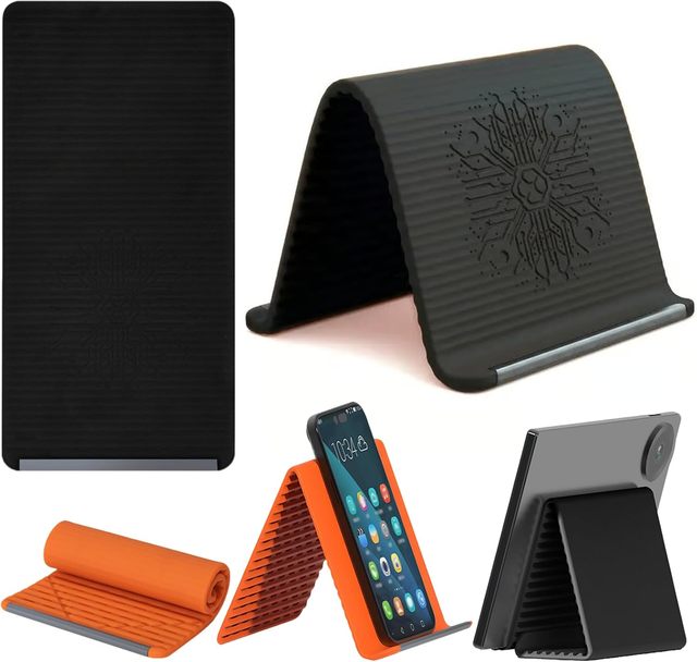 Adjustable Silicone Phone Stand Foldable Portable Mobile Holder Anti Slip Desktop Phone Holder for Home Office Travel
