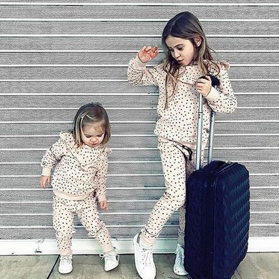 Детская одежда для девочек из мягкого хлопка с узором в горошек, одежда для сна, для детей ясельного возраста, для девочек с кружевным гофрированным воротником для маленьких мальчиков и девочек + штаны, комплект одежды на осень и зиму, для От 1 до 6 лет