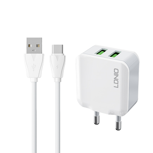 Ldino A2201 Thiết Bị Điện Tử EU Mỹ Cắm Nhanh Chóng Điện Thoại Di Động Sạc Với Cáp Kép USB Sạc Cổng Điện Thoại Sạc <span class=keywords><strong>Adapter</strong></span> - Product Image 1