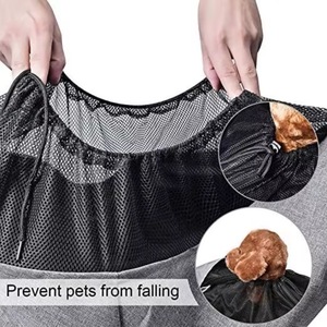 Muestra gratuita de correa de hombro acolchada ajustable con bolsillo de malla para mochila de viaje al aire libre, portabultos para perros y gatos - Product Image 6