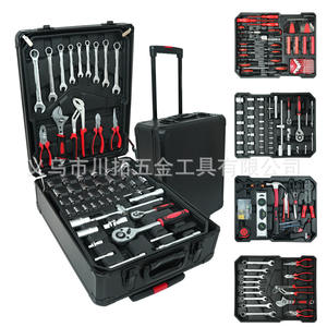 Juego de llaves de vaso de acero al cromo vanadio, 399 piezas, grado industrial, con accionamiento hexagonal de 1/2 pulgada para reparación mecánica, automotriz y del hogar - Product Image 3