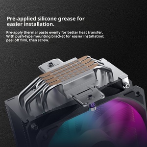 ProArtist Ya Jun E3V3 120mm Four Copper Tube <b>Computer</b> Cooling <b>Fan</b> CPU Air-Cooled Radiator Alloy Bearing 16dBA Multicolor LED Com - Product Image 5