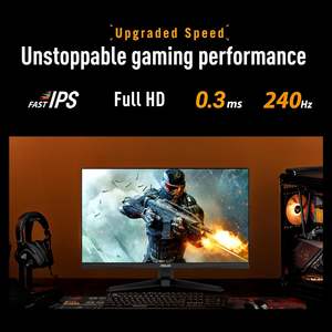 Moniteur Asus TUF Gaming 24 pouces 1080P 240Hz IPS 0.3ms compatible G Sync pour jeux - Product Image 3
