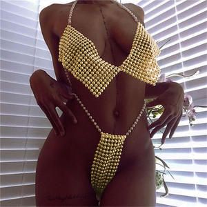 Novance Yx938 Nieuwe Mode Erotische Sexy Lingerie Dames Kraal Holle Set Dames Sexy Ondergoed Tweedelige Set Dameskleding - Product Image 5