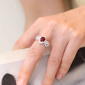 Pink Marquise Shape Design Ring Elegant Finger Ring for Women - Product Image 3