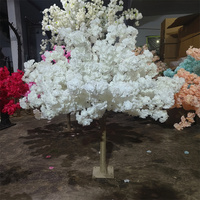 Décoration de mariage A-1544, petit arbre artificiel de fleurs de cerisier de 4 pieds, arbre de cerisier en soie rouge pour centre de table