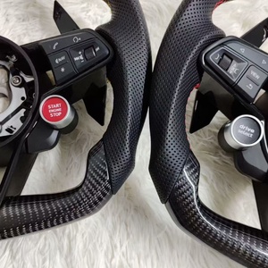 Volant en fibre de carbone pour Audi R8 TT TTRS <span class=keywords><strong>TTS</strong></span> 4S <span class=keywords><strong>MK2</strong></span> A6 S6 RS6 A7 S7 RS7 A8 S8 D4 A3 S3 – Amélioration du volant Performance - Product Image 5