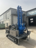 Foreuse de puits d'eau portable intelligente à moteur diesel avec pompe à engrenages et moteur, mini-machine de forage économique, profondeur 260 m