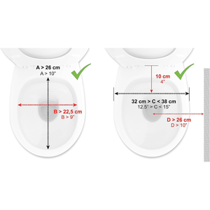 Rehausseur de siège de toilette avec accoudoirs (10 cm, souple), Rehausseur de siège de toilette pour adultes avec couvercle KMINA K30012 - Product Image 1