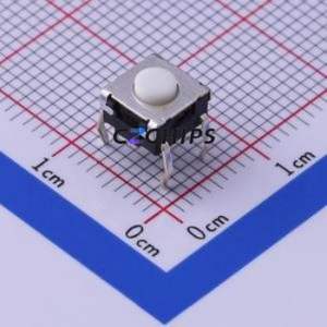 B3W-1000 Tactile Switch Through hole Component (THT)-4P,6x6mm Switch Single Pole Single Throw Round Button Through Hole 6mm - Product Image 1