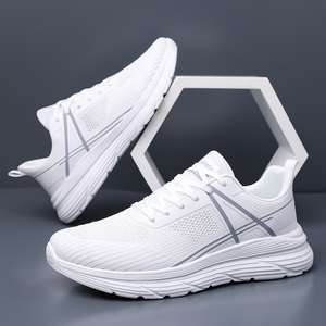 Zapatillas deportivas ligeras, zapatillas para correr de malla transpirable, suela gruesa con amortiguación cómoda, calzado para caminar, gimnasio, trotar, Fitness - Product Image 4