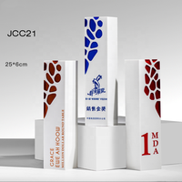 Jadevertu Nouvelle Plaque de récompense en polystone époxy style trophée en forme de feuille