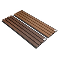 Panneau mural WPC co-extrudé extérieur étanche de haute qualité au design européen 219*26mm, revêtement creux pour escalier et salle de bain (plus de 5 mètres)
