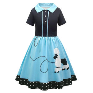 Costume jupe caniche des années <span class=keywords><strong>50</strong></span> pour filles, tenue Sock Hop pour enfants, accessoires de costume des années 1950, anniversaire, Halloween, cosplay - Product Image 2