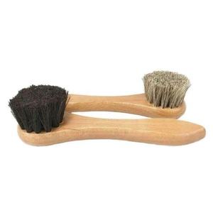 Spazzola Naturale in Crine di Cavallo con Manico in Legno di Faggio 6,75 Pollici per Pulizia e Lucidatura di Scarpe e Borse - Product Image 3