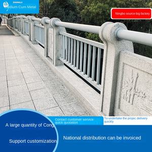 ZHONGJI dökme taş Metal Baluster doğal mermer granit Bluestone beyaz mermer taş oyma mühendisi sınıf trafik bariyerleri - Product Image 5