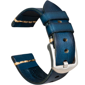 Bracelet de montre en cuir véritable italien de première qualité pour Samsung Huawei Garmin 20 mm, fait main, style rétro - Product Image 2