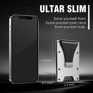 Slim Card <b>Holder</b> RFID Blocking Aluminum Alloy <b>Wallet</b> with Custom Logo - Product Image 5