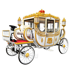 Carruajes Reales Blancos a Precio de Fábrica, Carruaje Eléctrico sin Caballos de Cenicienta, Carruaje Turístico Eléctrico de Princesa - Product Image 2