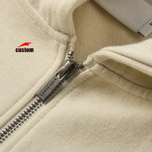 Felpa con Cappuccio Casual Personalizzata 100% Cotone Sportiva Corta con Zip Design Semplice da Uomo per Autunno Inverno - Product Image 4