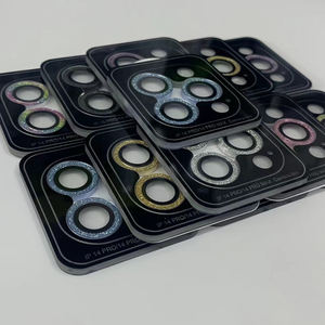 Iphone के लिए ग्लिटर डायमंड मेटल कैमरा लेंस 16 14 प्रो मैक्स 13 15 12 कैमरा सेंसर रक्षक - Product Image 5