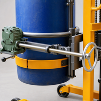 Meilleur prix : Chargeur de fûts électrique en acier de 55 gallons, à pousser, avec rotation à 180°, capacité de 450 kg, hauteur de levage de 1500 mm