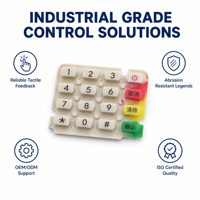 Clavier en silicone conducteur pour lecteur de carte de sécurité, boutons de clavier numérique